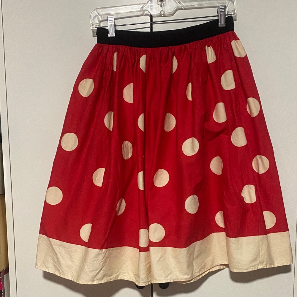 Unique Vintage Red Polka Dot Skirt